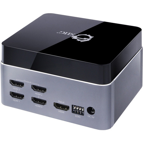 SIIG Premium 4 Port HDMI Splitter With EDID Management Stable Multi Display Output And Compatibility MHzMaximum Bandwidth Maximum Video CE-H22L12-S1