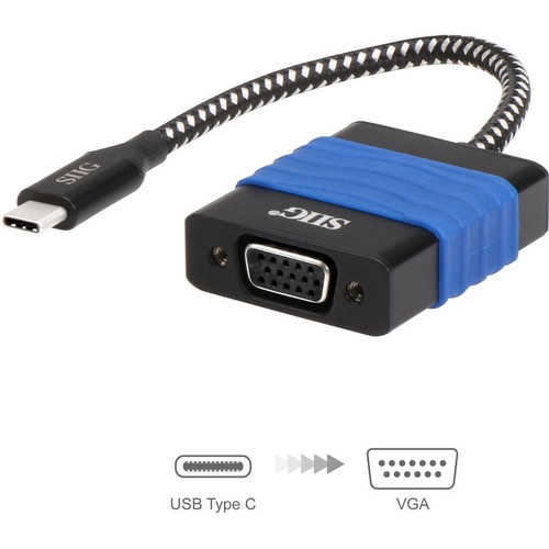SIIG USB Type-C to VGA Video Cable Adapter - USB Type C - 1 x VGA (Fleet Network)