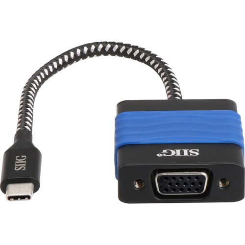 SIIG USB Type-C To VGA Video Cable Adapter For Analog Display Connections Reliable Output And Simple Setup X CB-TC0114-S2