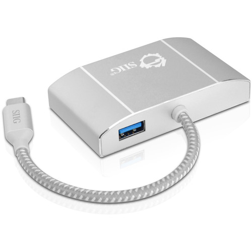 SIIG USB-C To 4 Port 3.0 Hub With PD Charging Support External 3A/1C Type Mac PC S JU-H30C11-S1
