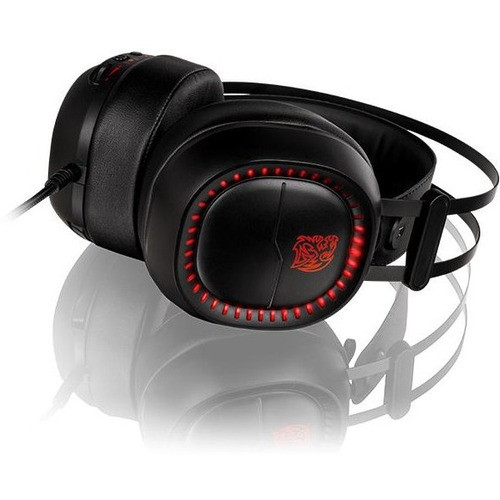 Tt eSPORTS Shock Pro RGB Gaming Headset - Stereo - Mini-phone (3.5mm) - Wired - 32 Ohm - 20 Hz to 20 kHz - Over-the-head - Binaural - (Fleet Network)