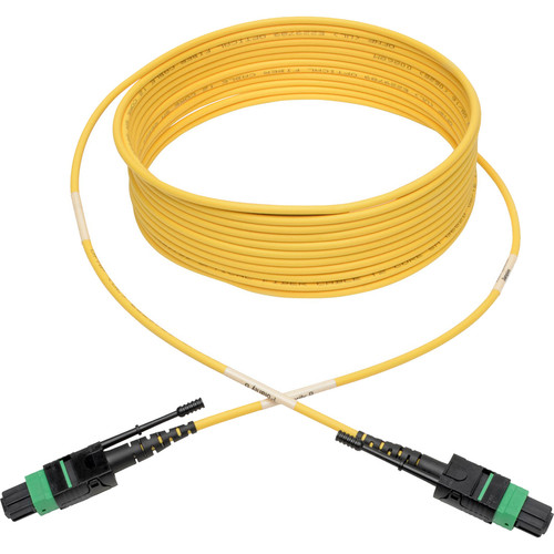 Tripp Lite series N390-05M-12-AP MTP/MPO Singlemode Patch Cable (F/F), Yellow, 5 m - 16.4 ft (5 m) Fiber Optic Network Cable for Hub, (N390-05M-12-AP)