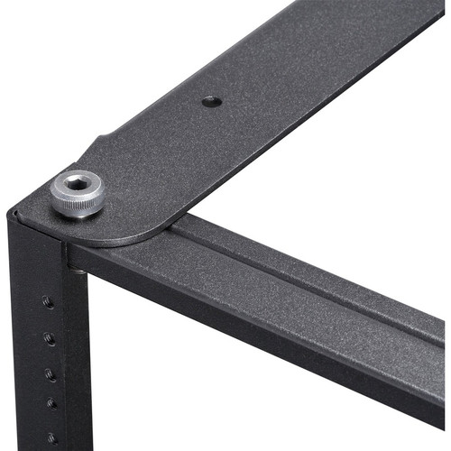 Black Box Wallmount Rack With 12-24 Tapped Rail Holes 75 Lb Capacity And 19 Inch Width Switch Height Panel Router Patch For LAN RM050A-R3