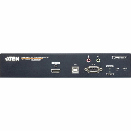 Aten KE8952T 4K HDMI Single Display KVM over IP Transmitter with PoE - 328 ft Range - Rack-Mountable