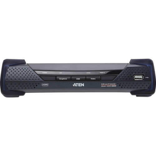 ATEN 4K HDMI Single Display KVM over IP Receiver - 1 Computer(s) - 4K - 3840 x 2160 Maximum Video Resolution - 2 x Network (RJ-45) - 4 (Fleet Network)