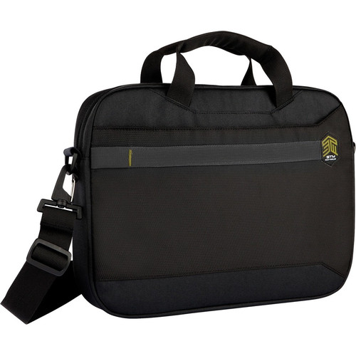 STM Goods Chapter Carrying Case (Briefcase) for 15" Notebook - Black - Impact Resistant Interior, Moisture Resistant Exterior, Water - (Fleet Network)