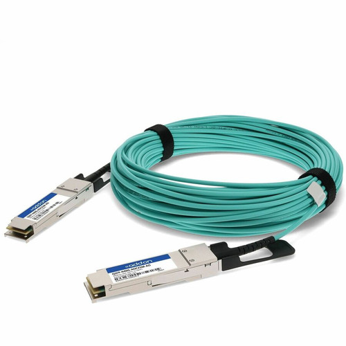 AddOn Cisco Compatible TAA Compliant 40GBase-AOC QSFP+ Active Optical Cable (850nm, MMF, 25m) - 82 ft (25 m) Fiber Optic Network Cable (Fleet Network)
