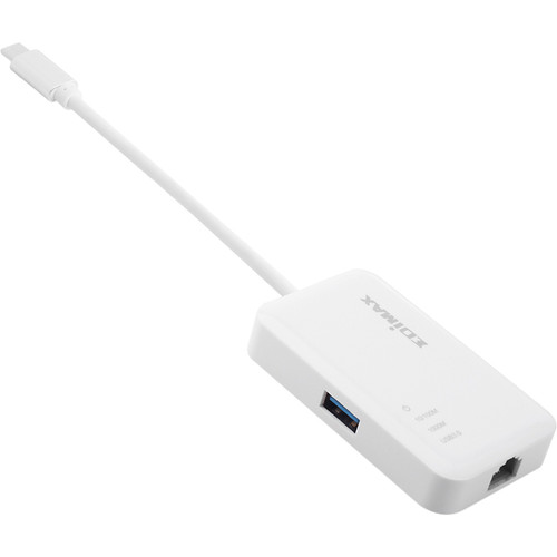 Edimax USB-C To 3 Port 3.0 Hub With Gigabit Ethernet RJ45 Network External RJ-45 Type S EU-4308