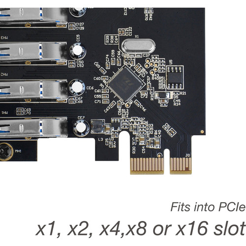 SIIG USB 3.0 7 Port External PCIe Host Adapter PCI Express 2.0 Card Plug-in Ext S LB-US0514-S1