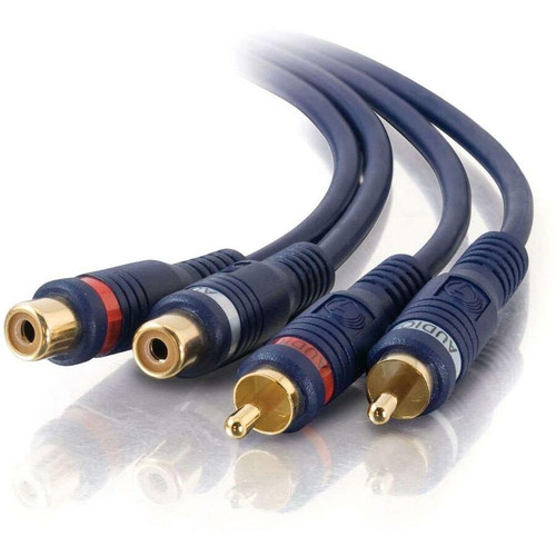 C2G Velocity Audio Extension Cable - 25 ft Audio Cable - First End: 2 x RCA - Male - Second End: 2 x RCA - Female - Extension Cable - (Fleet Network)