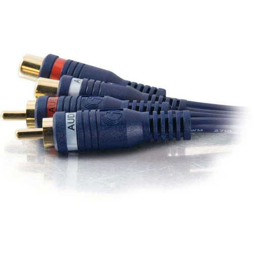 C2G Velocity Audio Extension Cable - 25 ft Audio Cable - First End: 2 x RCA - Male - Second End: 2 x RCA - Female - Extension Cable - (13042)