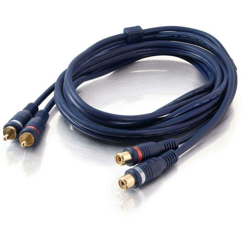 C2G Velocity Audio Extension Cable - 25 ft Audio Cable - First End: 2 x RCA - Male - Second End: 2 x RCA - Female - Extension Cable - (13042)