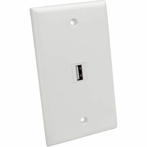 Tripp Lite series USB 2.0 All-in-One Keystone/Panel Mount Coupler (F/F), White - 1 x Type A USB 2.0 USB Female - 1 x Type A USB 2.0 - (U060-000-KP-WH)