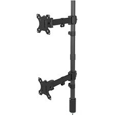 Middle Atlantic Desk Mount for LCD Monitor - Black - 2 Display(s) Supported - 40 lb (18143.69 g) Load Capacity - 75 x 75, 100 x 100 - (Fleet Network)