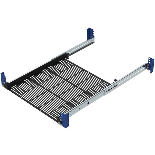 Rack Solutions Light Duty Laptop Shelf - For Server, Notebook - 1U Rack Height - Black Powder Coat - 75 lb (34019.43 g) Maximum Weight (Fleet Network)