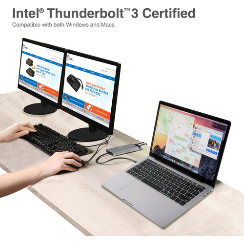 SIIG Thunderbolt 3 To Dual HDMI 2.0 Adapter Cable For MacBook Pro And PC HDMI/USB First End A/V MAC Mm C X JU-TB0114-S1