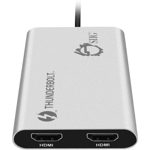 SIIG Thunderbolt 3 To Dual HDMI 2.0 Adapter Cable For MacBook Pro And PC HDMI/USB First End A/V MAC Mm C X JU-TB0114-S1