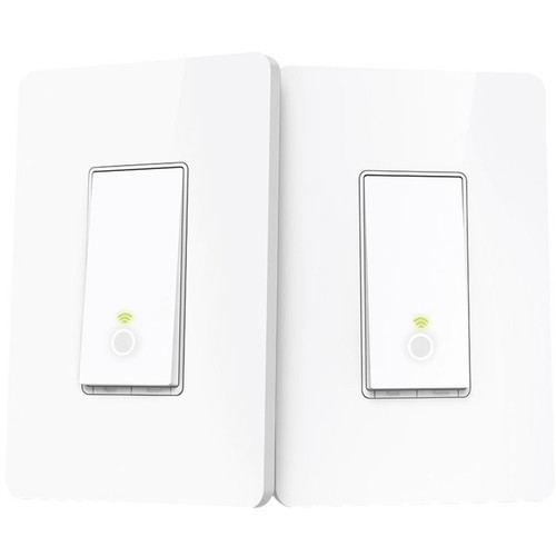 Kasa Smart Wi-Fi Light Switch, 3-Way Kit - Button Switch - Light Control - Google Assistant, Alexa, Cortana Supported - 120 V AC - (HS210KIT)