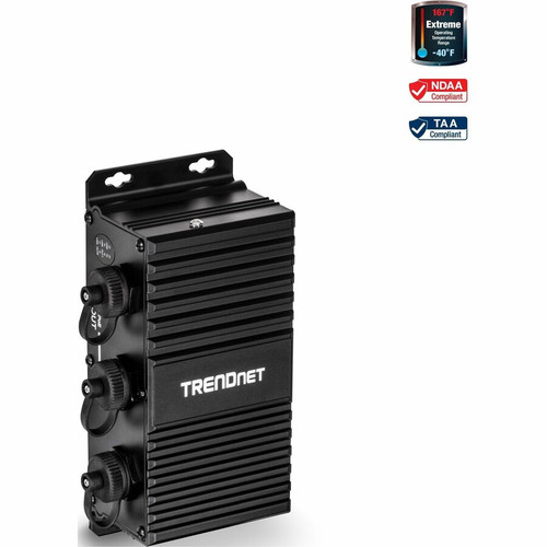 TRENDnet 2-Port Industrial Outdoor Gigabit UPoE Extender, Extends 100m- Total Distance Up to 200m (656'), Supports PoE (15.4W), IP67 - (Fleet Network)
