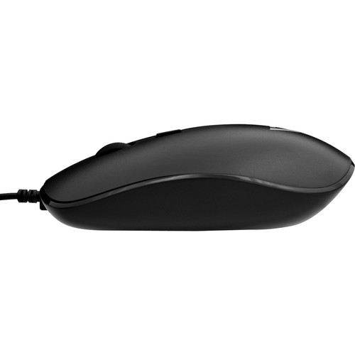 V7 USB Wired Optical Mouse - V7 Low Profile USB Wired Optical Mouse - Black - Cable Length 6ft (1.8m) Red LED/Optical USB - Max 1600 - (MU200-1N)