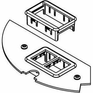 Wiremold CRFB Series Communication Device Plate #2 - 2 x Socket(s) (Fleet Network)