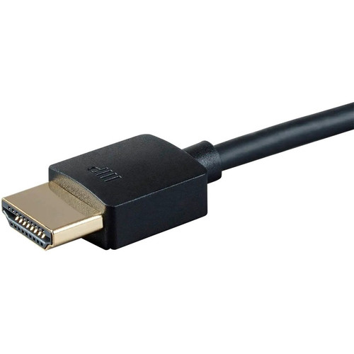Monoprice 4K Slim Certified Premium High Speed HDMI Cable 1ft - 18Gbps Black - 1 ft (0.30 m) HDMI A/V Cable for Audio/Video Device - 1 (24182)
