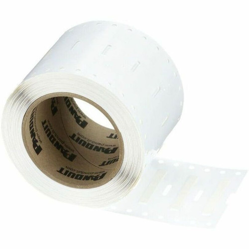 Panduit Heatshrink, PO, White, Mil Grade, 500 Lbls, TT, 0.64"x2" - 41/64" (16.26 mm) Height x 2" (50.80 mm) Width - Thermal Transfer, (H200X064H1T)