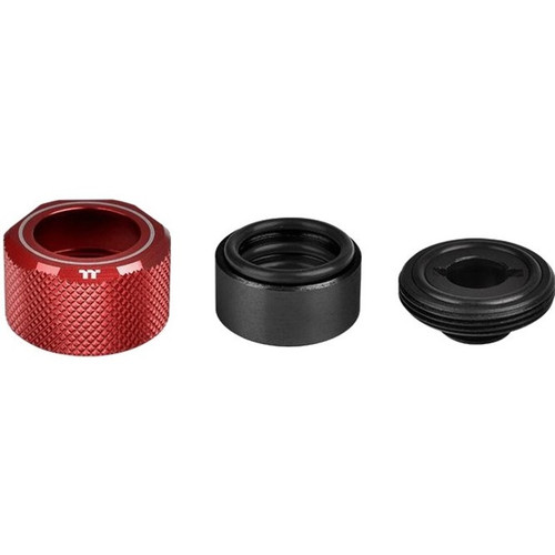 Thermaltake Pacific C-PRO PETG Tube Outer Diameter Compression Fittings Red 6 Pack Aluminum Copper OD CL-W209-CU00RE-B
