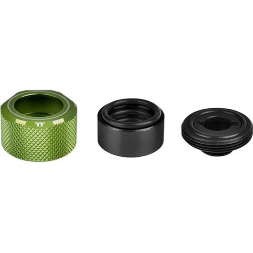 Thermaltake Pacific C-PRO PETG Tube Outer Diameter Compression Fittings Green 6 Pack Aluminum Copper OD CL-W212-CU00GR-B
