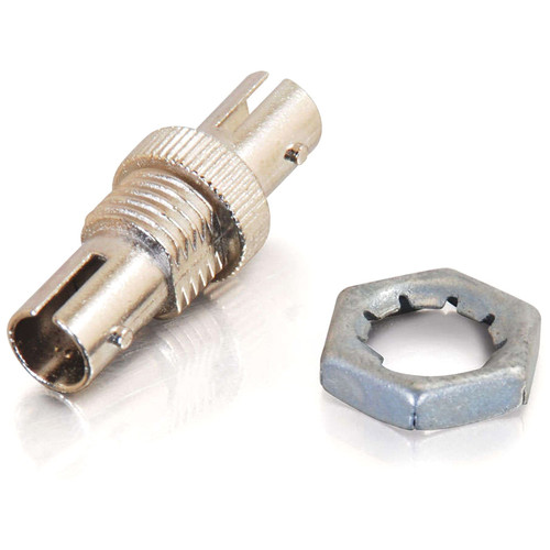 C2G Simplex Fiber Coupler - 1 x ST Network Female - 1 x ST Network Female - Gold (10552)