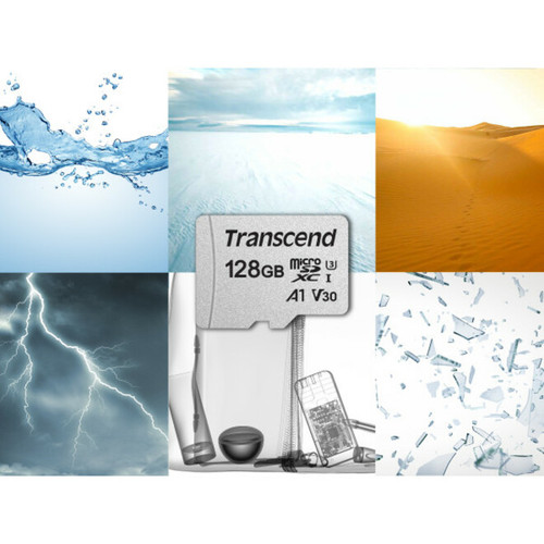 Transcend 300S 128 GB Class 10/UHS-I (U3) microSDXC - 95 MB/s Read - 45 MB/s Write (TS128GUSD300S)