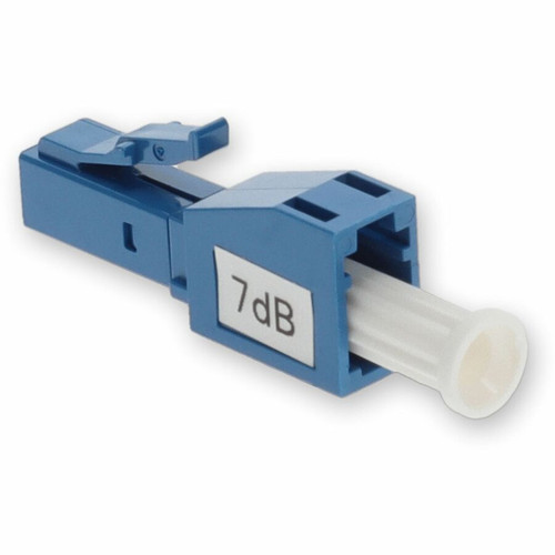 AddOn ADD-ATTN-LCPC-7DB 2-Pack 7dB Fixed LC Male to LC Female OS1 SMF Simplex Fiber Attenuators - Unshielded