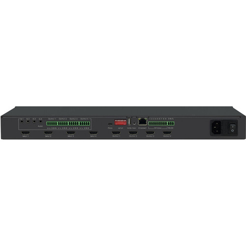 Kramer 4x4 4K60 4:2:0 HDMI Matrix Switcher with Audio Embedding/De-Embedding - 4096 x 2160 - 4K - 4 x 4 - Display - 4 x HDMI Out (VS-44UHDA)