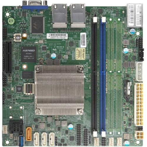 Supermicro A2SDI-2C-HLN4F Server Motherboard - Intel Chipset - Socket BGA-1310 - Mini ITX - Atom C3338 - 128 GB DDR4 SDRAM Maximum RAM (Fleet Network)