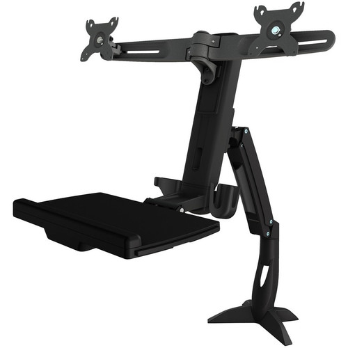 Amer Mounts Clamp Mount for Flat Panel Display, Keyboard, Scanner, Mouse - 2 Display(s) Supported - 24" Screen Support - 18.74 lb g) - (Fleet Network)