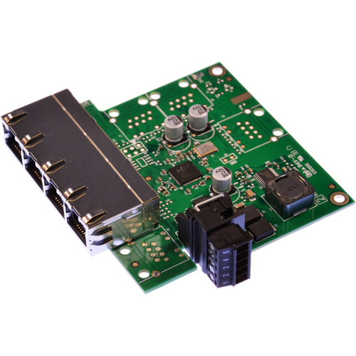 Brainboxes SW-104 Industrial Embeddable 4-Port Fast Ethernet Switch - Layer 2 Unmanaged - USB/Power Supply - Lifetime Warranty