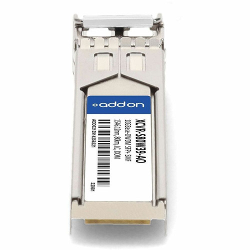 AddOn XCVR-S80W39-AO Compatible 10GBase-DWDM SFP+ Transceiver - C-Band 1546. 12nm - 80km - LC - DOM - Single-Mode - TAA - Hot-Swappable