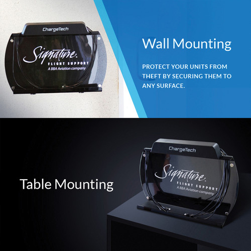 ChargeTech Wall Mount And Tabletop Charging Station Wired 5 USB Ports For Tablets Phones Black Wall-Mount/Tabletop Capability Tablet Mobile CT-300061