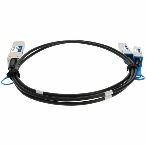 AddOn Cisco Compatible 20GBase-CU QSFP+ to 2xSFP+ Direct Attach Cable (Passive Twinax, 1m) - 3.3 ft (1 m) Twinaxial Network Cable for (QSFP-2SFP10G-CU1M-AO)