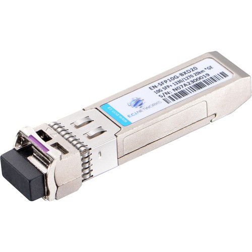 ECI Networks SFP+ Module - For Data Networking, Optical Network - 1 x LC Simplex 10GBase-BX40-D Network - Optical Fiber - Single-mode (Fleet Network)