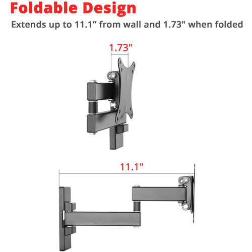 SIIG Dual Display Mounting Arm Black Articulating Bracket For Two 27 Monitors Supported Monitor Support Screen Load LCD Lb Mm TV G S CE-MT1B12-S2