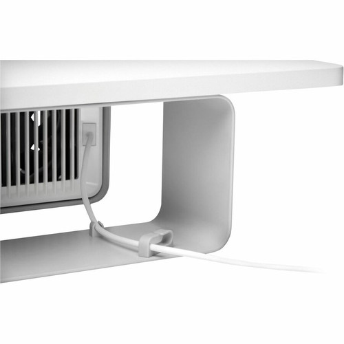 Acco K55855WW CoolView Wellness Monitor Stand with Integrated Desk Fan for Screens Up to 27" - Steel Desk Stand - 12" Height - 18" Width