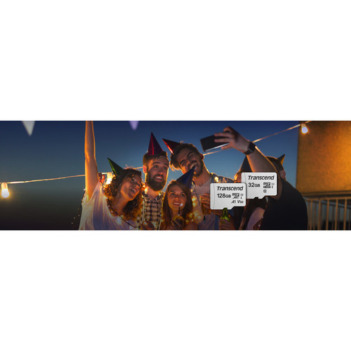 Transcend TS128GUSD300S-A 128GB 300S microSDXC Card - Class 10/UHS-I - U3 - 95 MB/s Read - 45 MB/s Write