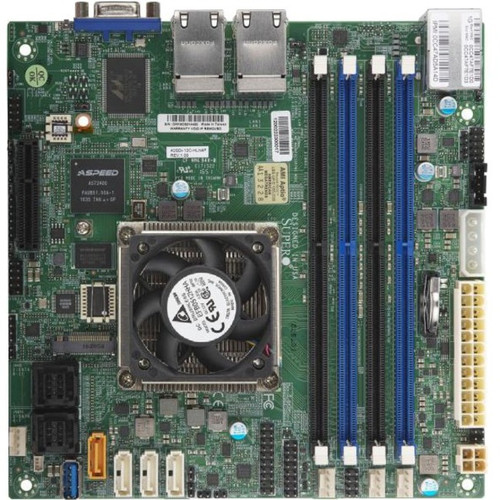 Supermicro A2SDi-8C-HLN4F Server Motherboard - Intel Chipset - Socket BGA-1310 - Mini ITX - Atom C3758 - 256 GB DDR4 SDRAM Maximum RAM (Fleet Network)