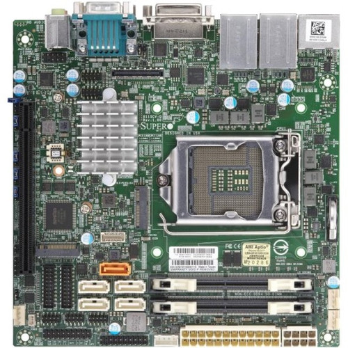 Supermicro X11SCV-Q Desktop Motherboard - Intel Q370 Chipset - Socket H4 LGA-1151 - Mini ITX - 32 GB DDR4 SDRAM Maximum RAM - SoDIMM - (Fleet Network)