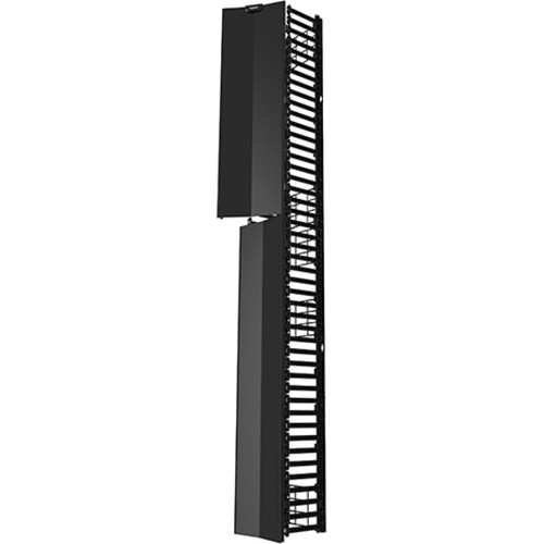 Legrand Q-Series Vertical Manager, 7' H x 12" Wide, Single Sided - Cable Manager - Black - 45U Rack Height x 84" Length - ABS Plastic (QVMS712)