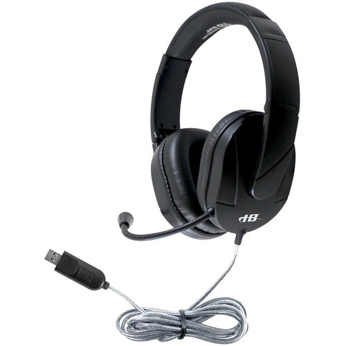 Hamilton Buhl MACH-2 Deluxe-Sized Multimedia Headset With Steel-Reinforced Gooseneck Mic - Stereo - USB Type A - Wired - 32 Ohm - 50 - (Fleet Network)