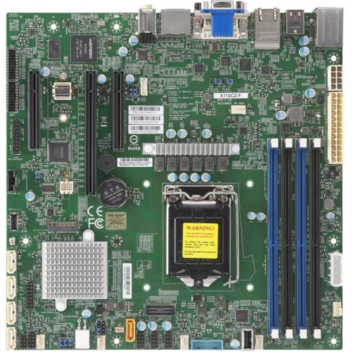Supermicro X11SCZ-F Workstation Motherboard - Intel C246 Chipset - Socket H4 LGA-1151 - Micro ATX - 64 GB DDR4 SDRAM Maximum RAM - - 4 (Fleet Network)
