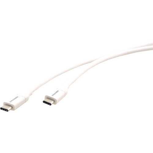 Kramer USB 2.0 USB-C(M) to USB-C(M) - 10 ft (3.05 m) USB-C Data Transfer Cable for Notebook, Hard Drive, Printer, Hub, Smartphone, PC, (Fleet Network)