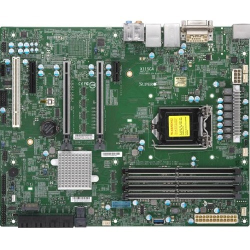 Supermicro X11SCA Workstation Motherboard - Intel C246 Chipset - Socket H4 LGA-1151 - ATX - 64 GB DDR4 SDRAM Maximum RAM - DIMM, UDIMM (Fleet Network)